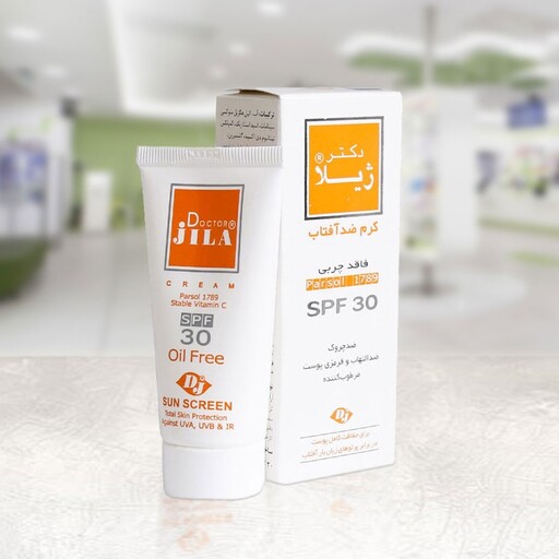 کرم ضد آفتاب بی رنگ SPF30 دکتر ژیلا 30 گرم