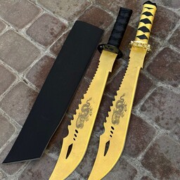 چاقو بامبو زن فولاد طلایی
