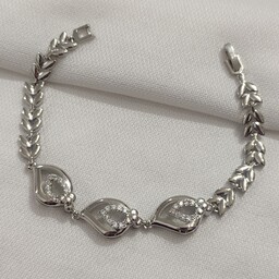 دستبند زنانه جواهری پرنگین تیتانیوم 