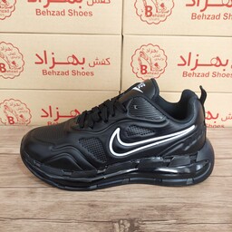 کتونی نایک nike مردانه زیره کپسولی سایز 40 تا 45 رنگ مشکی کفی طبی لژ 4 سانتی رویه فوم خارجی راحتی  