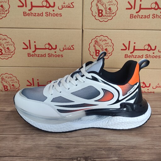 کتونی نایک nike مردانه زیره کپسولی سایز 40 تا 45 رنگ سفید کفی طبی لژ 3 سانتی رویه بافت خارجی سبک و راحت 