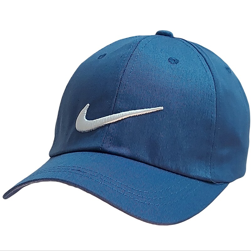 کلاه کپ کتان نایک گلدوزی سفید پشت فلز کد 8203( زنانه مردانه)(ارسال رایگان) 