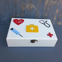 جعبه لوازم پزشکی و کمک های اولیه دارای تقسیم بندی جهت قراردادن داروها