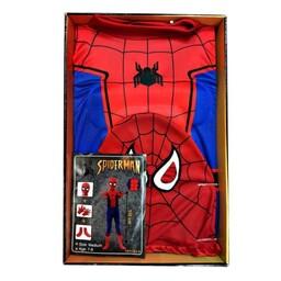 لباس مرد عنکبوتی اسپایدرمن 120 سانت مناسب سن 9 تا 10 سال سیکس پک دار شنل دار