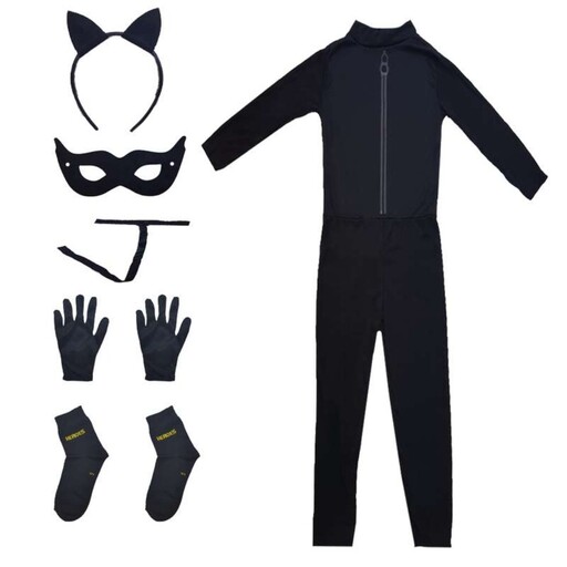 لباس پسر گربه ای سیاه 100 سانت مناسب سن 5 تا 6 سال