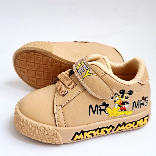کفش کودک پسرانه ونس اسپرت میکی موس رنگ  کاراملی سایز 22 تا  25
