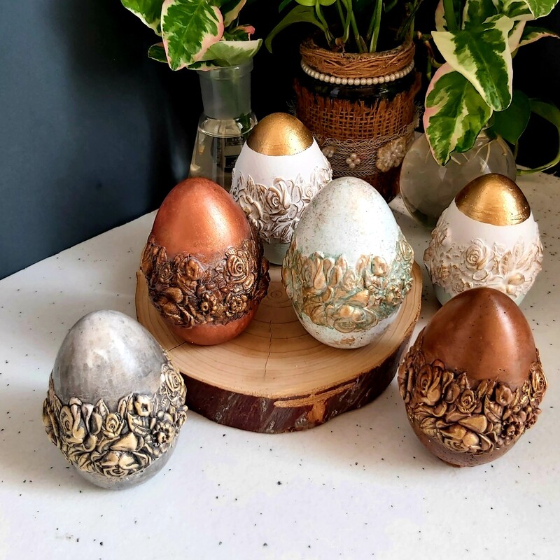 فروش عمده تخم مرغ هفت سین  گل برجسته خرید 6عدد به بالا در رنگ های مختلف  در