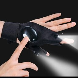 دستکش  چراغ دار پارچه ای در بسته دو عددی 