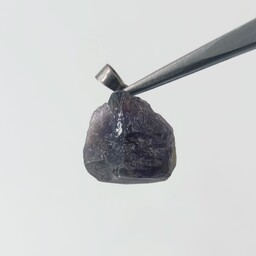 آویز سنگ آمیتیست معدنی و طبیعی (نیمه کریستالی) 