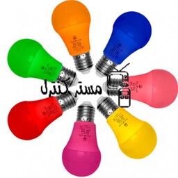 لامپ حبابی 9 وات رنگی پارس اروند