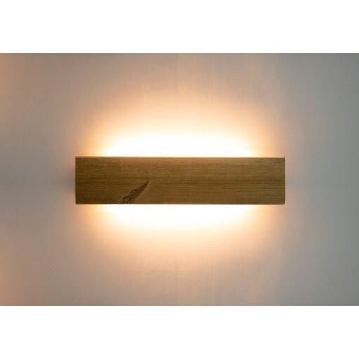 چراغ دیواری تزئینی CMA با چوب طبیعی ترمو دو طرفه درجه یک ال ای دی دار و قابلیت تعویض و نصب راحت 