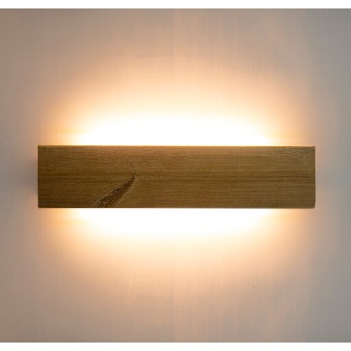 چراغ دیواری تزئینی CMA با چوب طبیعی ترمو دو طرفه درجه یک ال ای دی دار و قابلیت تعویض و نصب راحت 