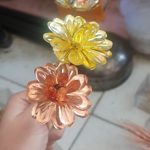  گل فلزی ابکاری( 5 تا باهم)   در سه نوع مختلف به دلخواه مشتری