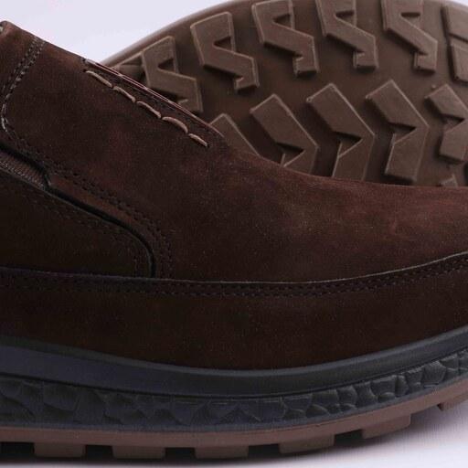 کفش مردانه چرمی شیما مدل آلپ 68 قهوه ‎ای