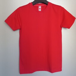 تیشرت ساده مردانه یقه گرد آستین کوتاه رنگ قرمز