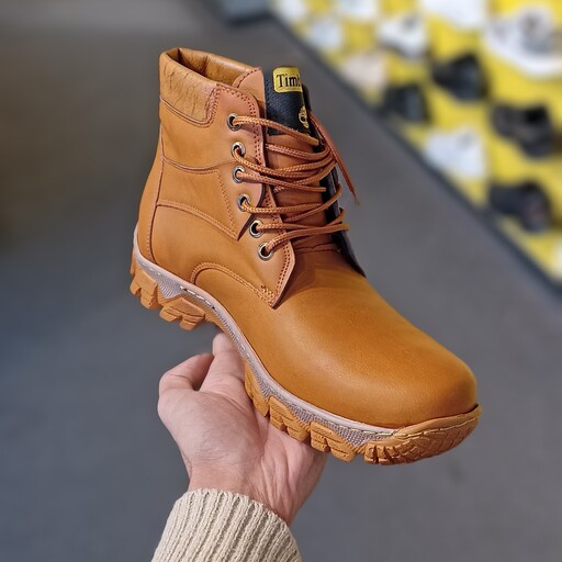 نیم بوت عسلی ساقدار مردانه timberland عسلی 