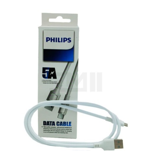 کابل Micro فست 5A یک متری مدل Philips کیفیت عالی بسیار ضخیم و قابلیت انتقال دیتا با سرعت بالا 
