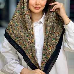 روسری نخی گلدار قواره 100 عیدانه دارای رنگبندی جذاب مطابق ژورنال