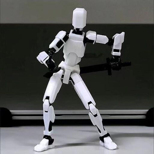  اسباب بازی مرد همه کاره اکشن فیگور رباتی با مفصل های کاملا متحرک همراه باتفنگ و شمشیر