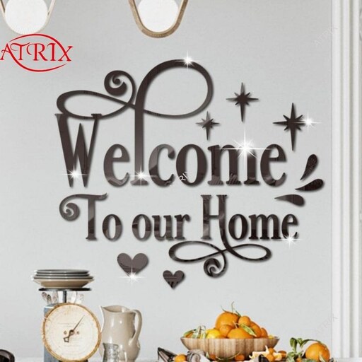 آینه آتریکس مدل Welcome to our home کد MD448