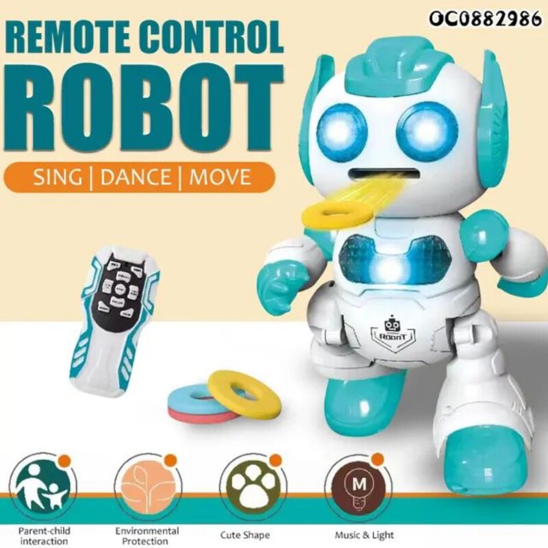 ربات کنترلی هوشمند دیسک پرتاب کن موزیکال اسباب بازی 