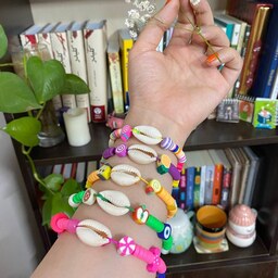 دستبند فیمو و صدف در رنگبندی های مختلف