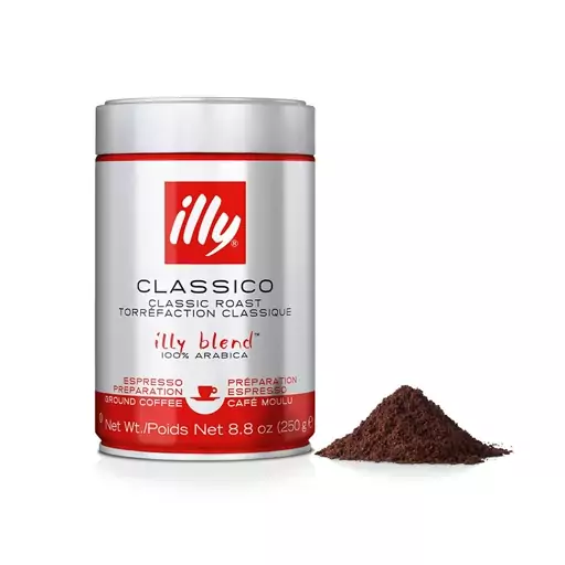 پودر قهوه ایلی illy مدل کلاسیکو (تاریخ دار) classico  قوطی 250 گرمی