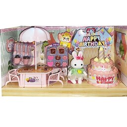 ست اسباب بازی مدل خانه خرگوشی طرح کیک تولد کد 80