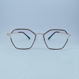 فریم عینک طبی پسرانه و دخترانه رنگ مشکی طلایی مدل k18345