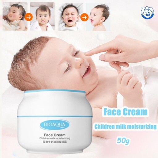 کرم کاسه ای صورت مرطوب کننده شیر مخصوص پوست حساس و کودکان بیوآکوا