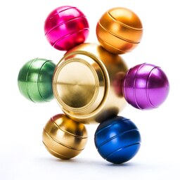 اسپینر فلزی 6 پره توپی رنگی -  Colorful 6 Ball Fidget Spinner