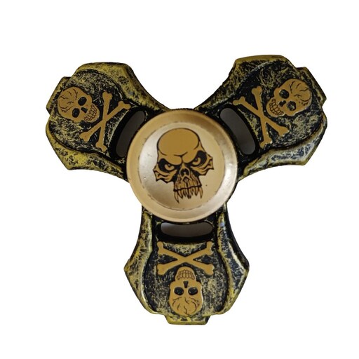 اسپینر فلزی سه پر اسکلتی مدل2 -  Metal Fidget Spinner 3 Skull  Model 02