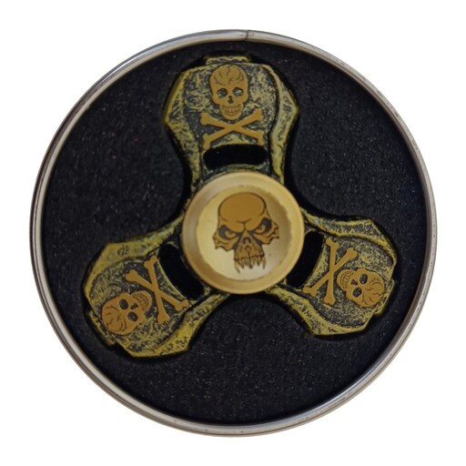 اسپینر فلزی سه پر اسکلتی مدل2 -  Metal Fidget Spinner 3 Skull  Model 02