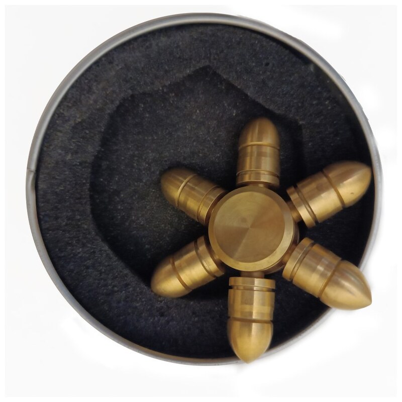 اسپینر فلزی  شش پر  مدل فشنگی - Metal Fidget Spinner Model Bullet