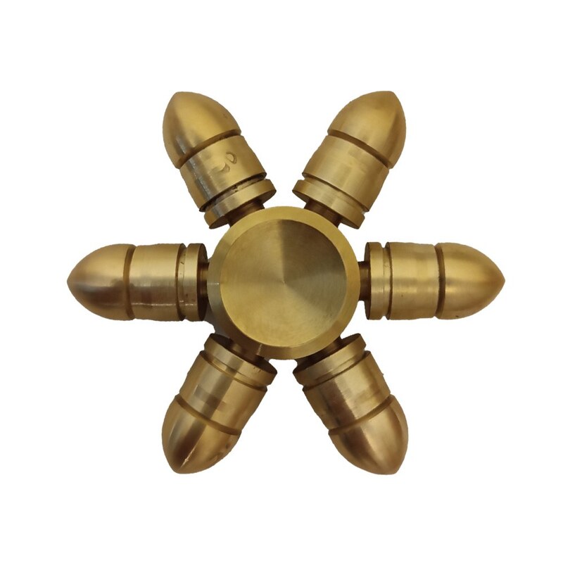 اسپینر فلزی  شش پر  مدل فشنگی - Metal Fidget Spinner Model Bullet