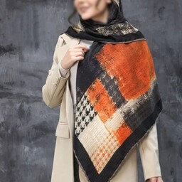 روسری نخی دور دست دوز  قواره 130 در رنگ های کاربردی