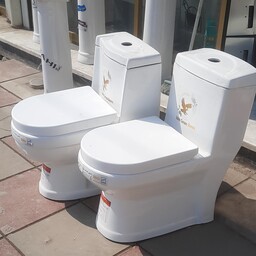 توالت فرنگی با خروجی بزرگ تخیله ابشاری دورشور 5سال ضمانت هزینه ارسال با مشتری 