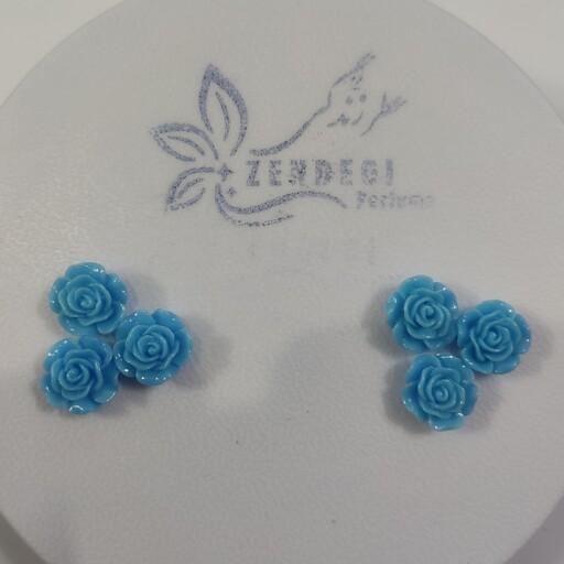 پیکسل و مهره دستبند گل رز آبی