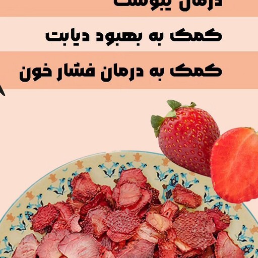 توت فرنگی خشک(50) گرمی ماکان 