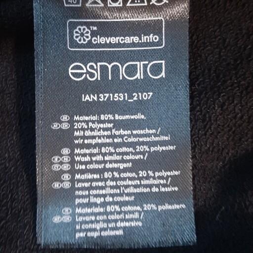 شلوار زنانه  برمودا دورس مشکی اسلش سایز بزرگ سایز 3XL اسمارا ESMARA آلمان (ارسال رایگان)