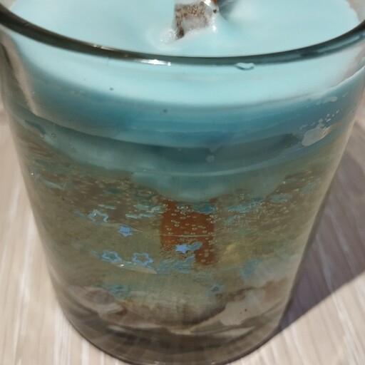 شمع زیبای دریای لیوانی با طرح صدف وستاره 