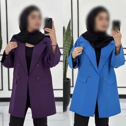 کت زنانه و دخترانه مدل ماندانا سایز 40 تا 60 قد قابل تغییر رنگبندی 24 رنگ مدل رسمی - مانتو کتی - کت مازراتی - کت بلند