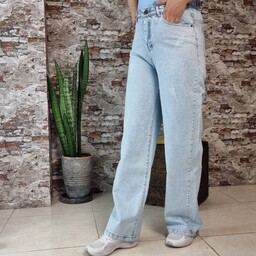 شلوار زنانه جین بگ سایز 38 تا 46 - شلوار جین بگ - شلوار لی زنانه کد 10115