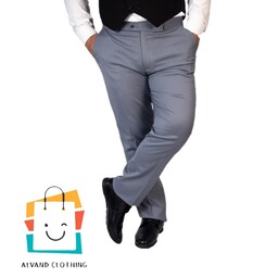 شلوار  مردانه پارچه ای سایز 56 (سایزهای 36 تا 62 نیز به صورت محصولاتی جداگانه با رنگبندی متنوع در غرفه موجود می باشند )