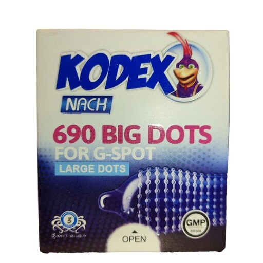 کاندوم کدکس 690 BIG DOTS عددی 3 . 50002