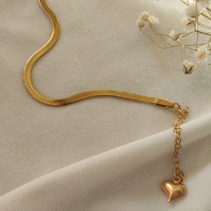 دستبند ماری طلایی استیل رنگ ثابت زنانه و دخترانه 
