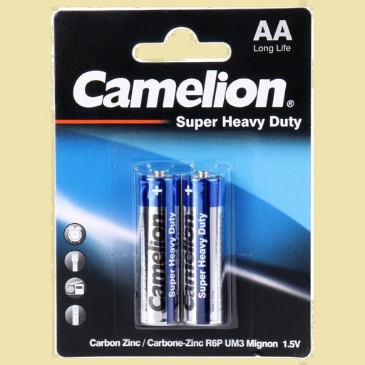باتری کملیون دوتایی قلمی Camelion Super Heavy Duty 1.5V AA