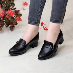 کفش کارمندی  مدل pourya 5 رویه چرم بیاله واکس خور زیره پیو  5 سانت       size 37 ta 40   کیفیت با ضمانت 