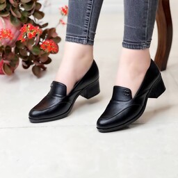 کفش کارمندی مدلpourya 4 رویه چرم بیاله واکس خور زیره پیو  5 سانت       size 37 ta 40   کیفیت با ضمانت 