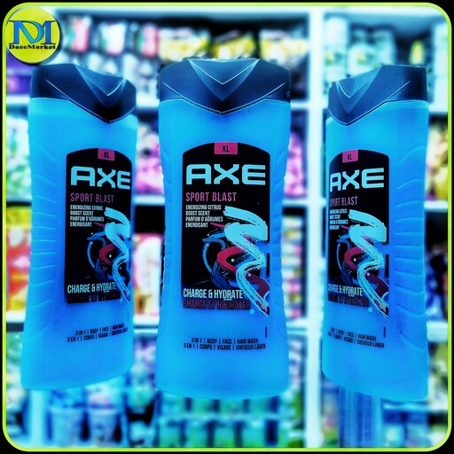 شامپو سر و صورت و بدن اکس با رایحه انرژی بخش و محرک مرکبات (400میل) shampoo axe hair and face and Body 